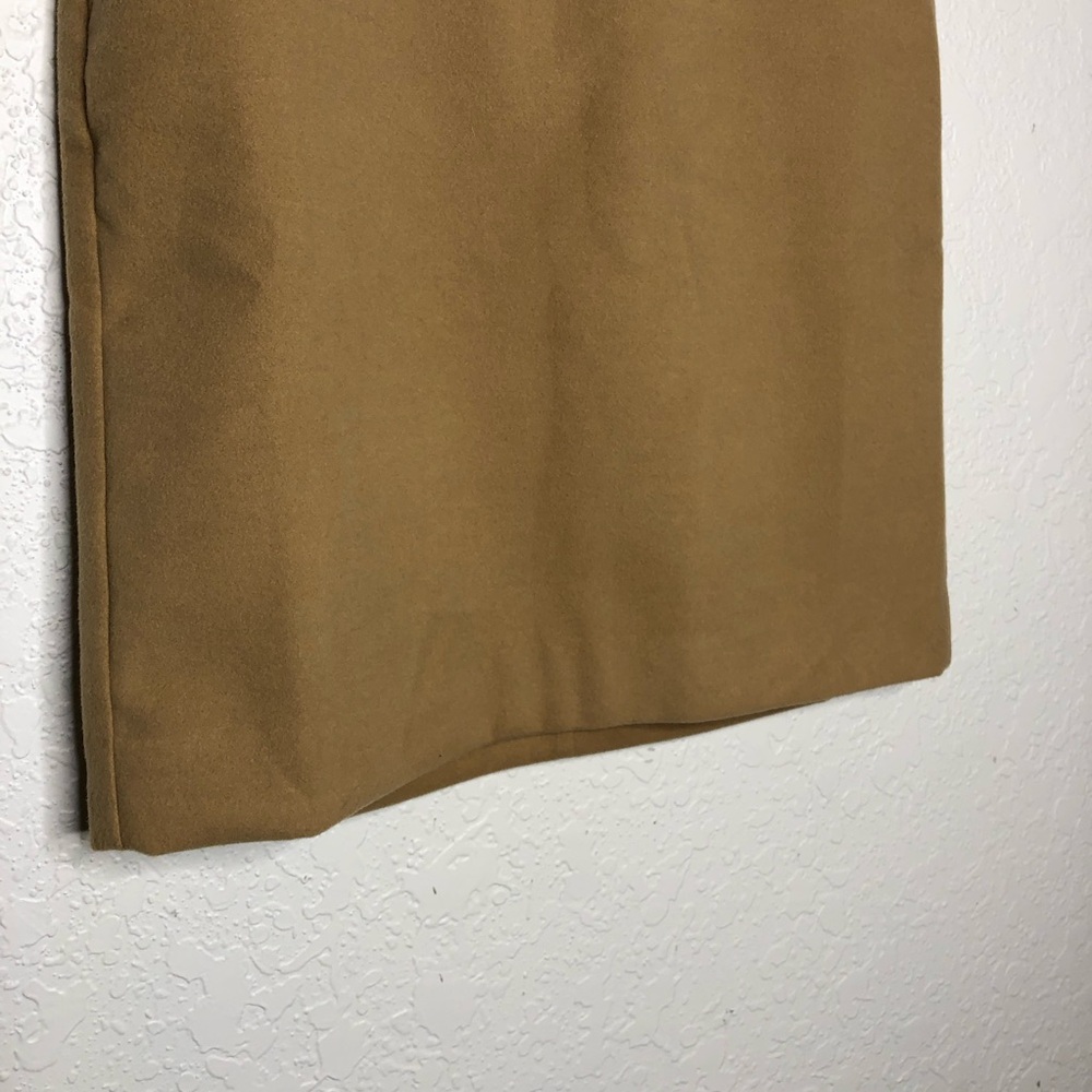 Cabi Heritage camel tan faux leather waist skirt size 4 #8008 - Picture 4 of 16